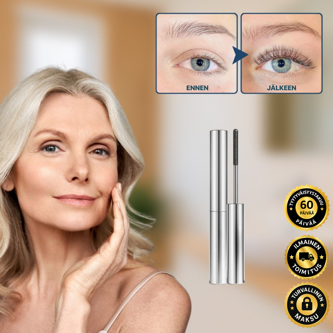 Lunelle™ Pidentävä Ripsiväri | Koe jopa 3× pidemmät ripset 5 minuutissa