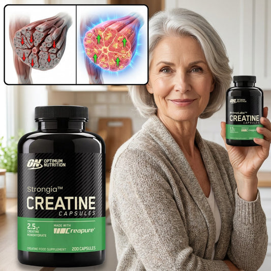 Strongia™ Creatine+ | Pysäytä lihaskato välittömästi ja tunne itsesi jopa 200 % vahvemmaksi